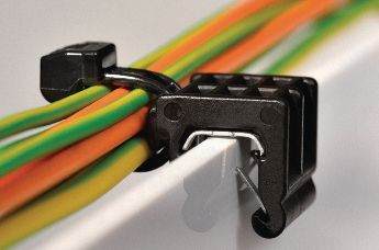 cable clips for edges, parallel to the direction of the edge